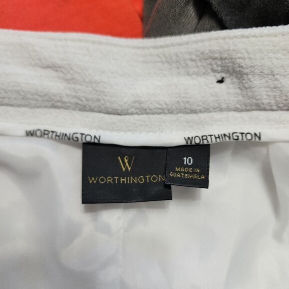Worthington skorts white beachy clean minimalist side zip 6 - Picture 4 of 5